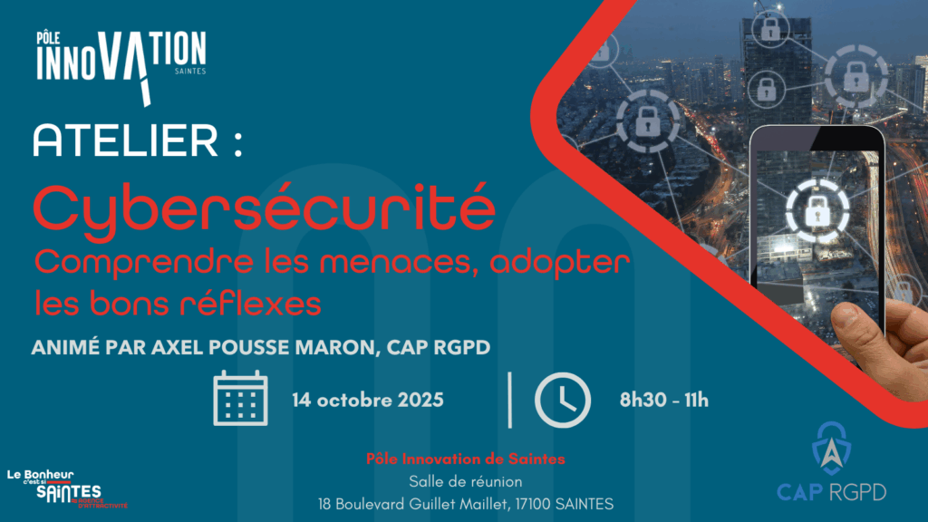 Atelier CAP RGPD - Pôle Innovation - Cybersécurité le 14/09/2025