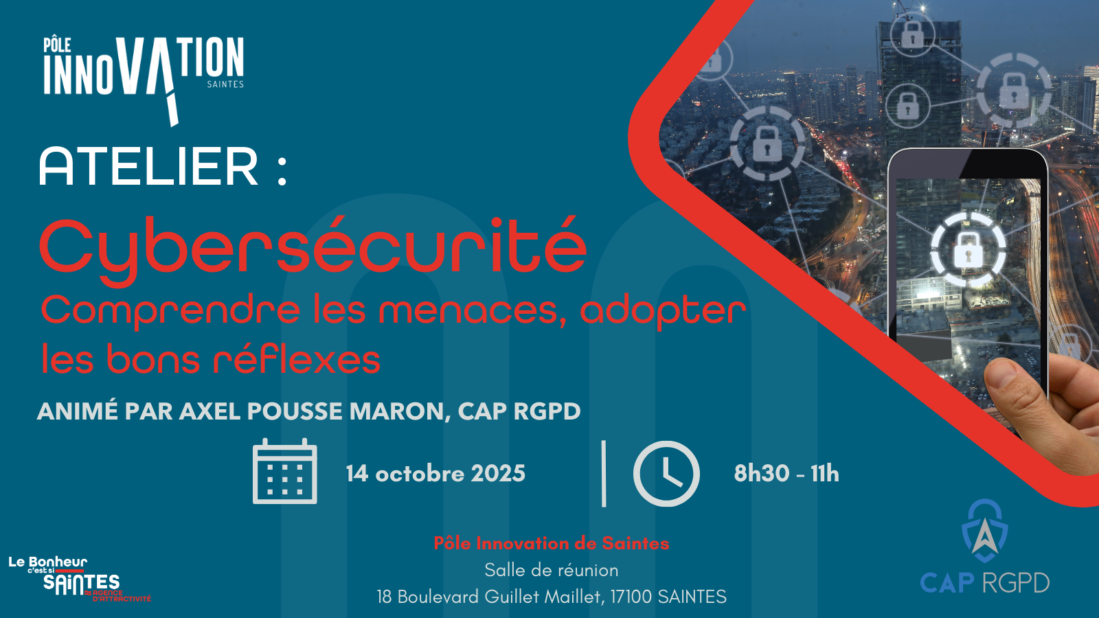 Atelier CAP RGPD - Pôle Innovation - Cybersécurité le 14/09/2025