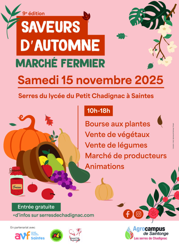 veurs d’Automne à Saintes : Le terroir et les savoir-faire locaux à l’honneur ! Entrée Gratuite !