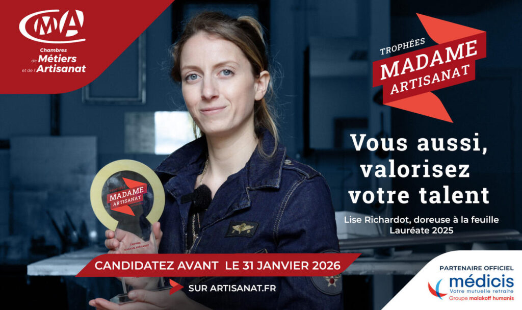 Affiche officielle des Trophées Madame Artisanat 2026 – appel à candidatures