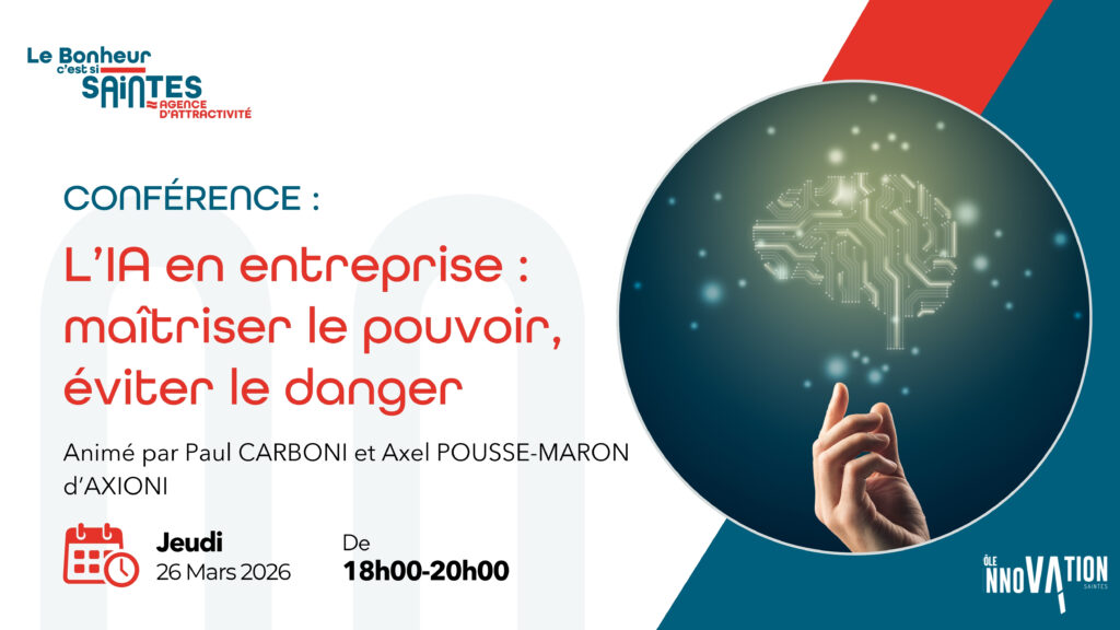 Affiche : Atelier 26 mars : IA entreprise cybersécurité RGPD